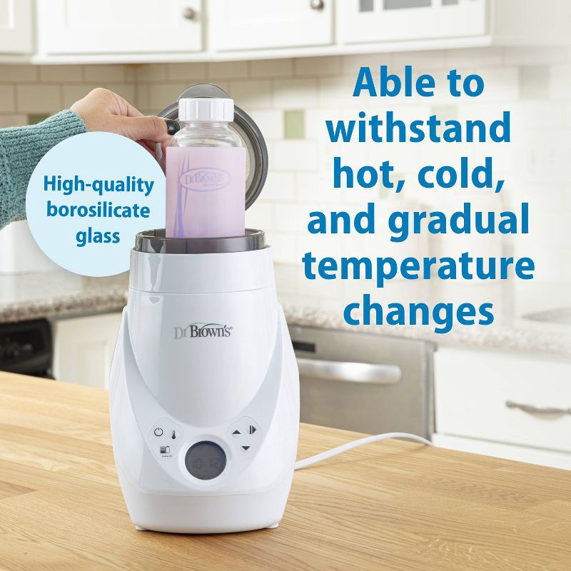 slide 8 of 19, Dr. Brown's 4oz Anti-Colic Options+ Narrow Glass Baby Bottle with Level 1 Slow Flow Nipple - 0m+, 4 oz