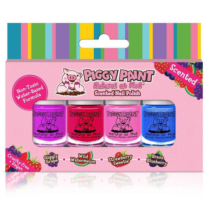 slide 1 of 18, Piggy Paint Scented Nail Polish Set - 4ct, 4 ct