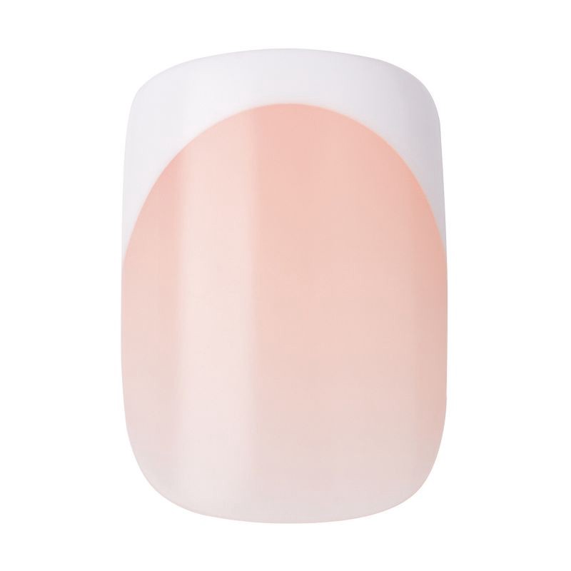 slide 5 of 8, KISS Products Salon Acrylic Short Square French Manicure Fake Nails Kit - Bonjour - 33ct, 33 ct