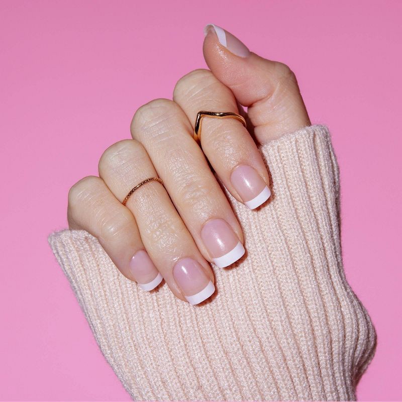 slide 8 of 10, L.A. Girl Artificial Nail Tips- Oh So Shiny - Classy French Tip - 25ct, 25 ct