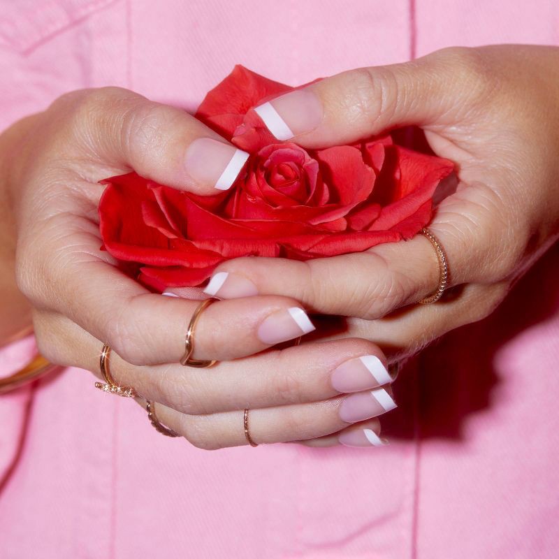 slide 9 of 10, L.A. Girl Artificial Nail Tips- Oh So Shiny - Classy French Tip - 25ct, 25 ct