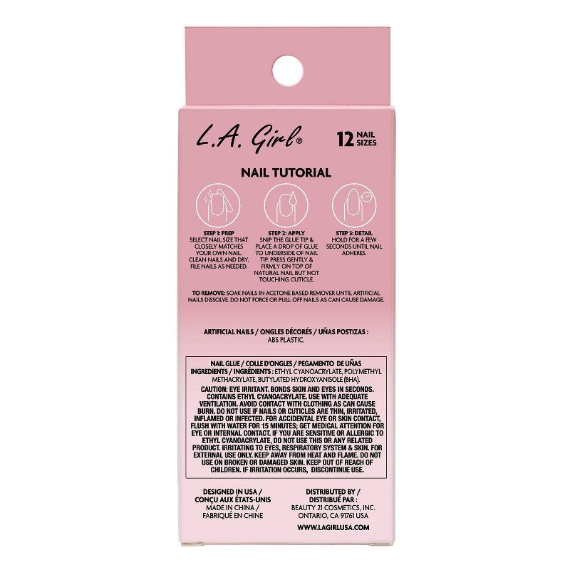 slide 2 of 12, L.A. Girl Artificial Nail Tips- Oh So Shiny - Wildest Dream - 25ct, 25 ct