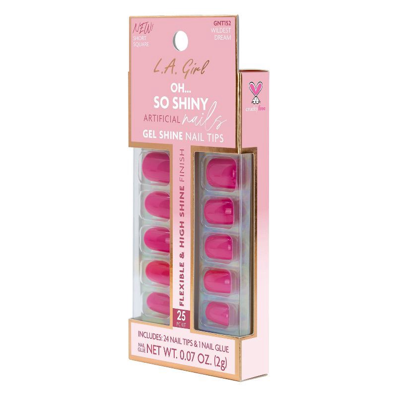 slide 5 of 12, L.A. Girl Artificial Nail Tips- Oh So Shiny - Wildest Dream - 25ct, 25 ct
