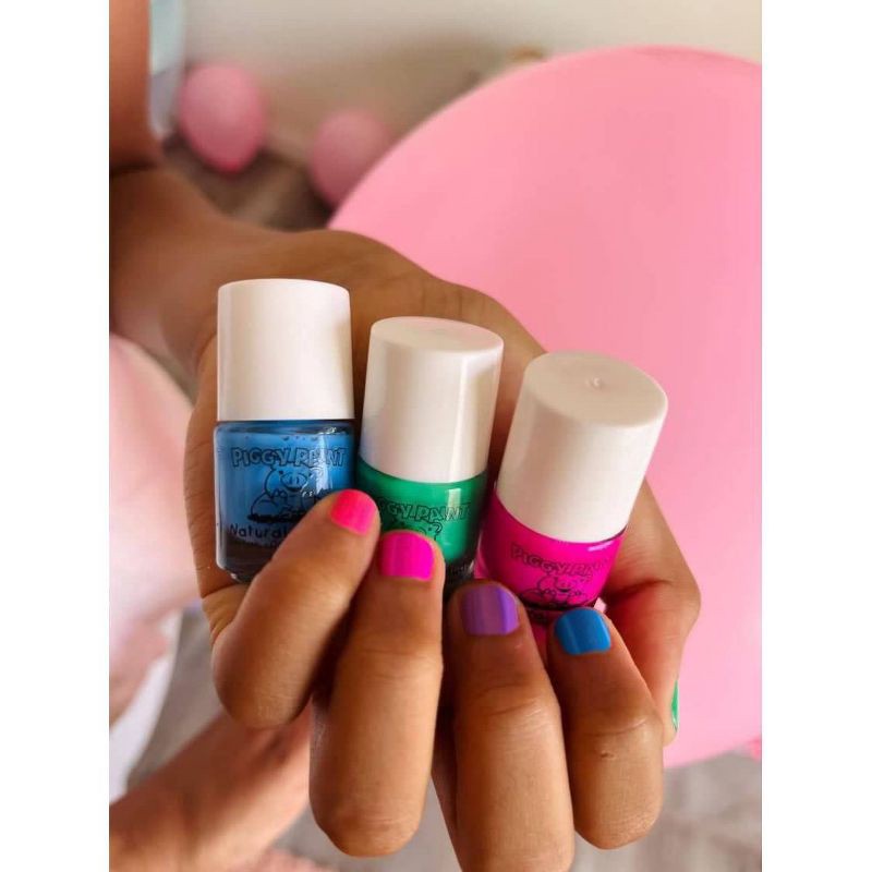 slide 8 of 8, Piggy Paint Non-Toxic Nail Polish Set for Kids' - Stay Positive Rainbow - 0.48 fl oz/4ct, 0.48 fl oz, 4 ct
