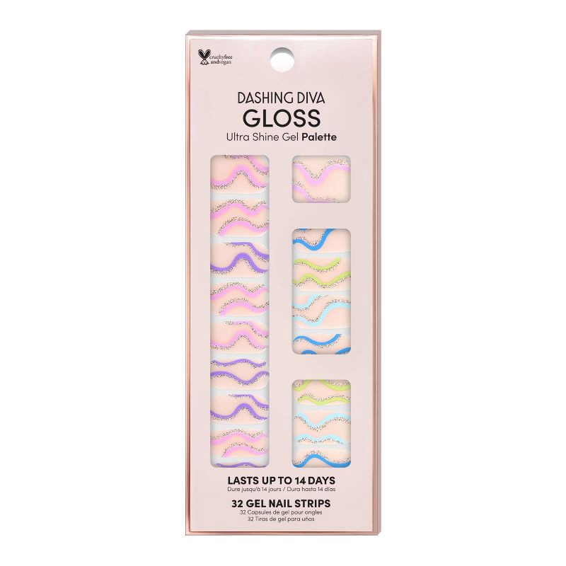 slide 1 of 1, Dashing Diva Gloss Ultra Shine Gel Nail Art Palette - Spring Swirl - 32ct, 32 ct