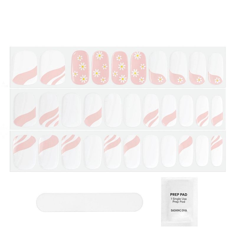 slide 2 of 4, Dashing Diva Glow Nail Art Palette - Daisy in Love - 32ct, 32 ct