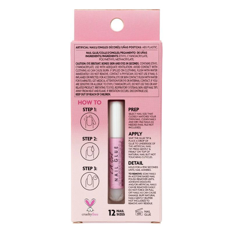 slide 2 of 12, L.A. Girl Artificial Nail Tips- Oh So Shiny - Cloud Nine - 25ct, 25 ct