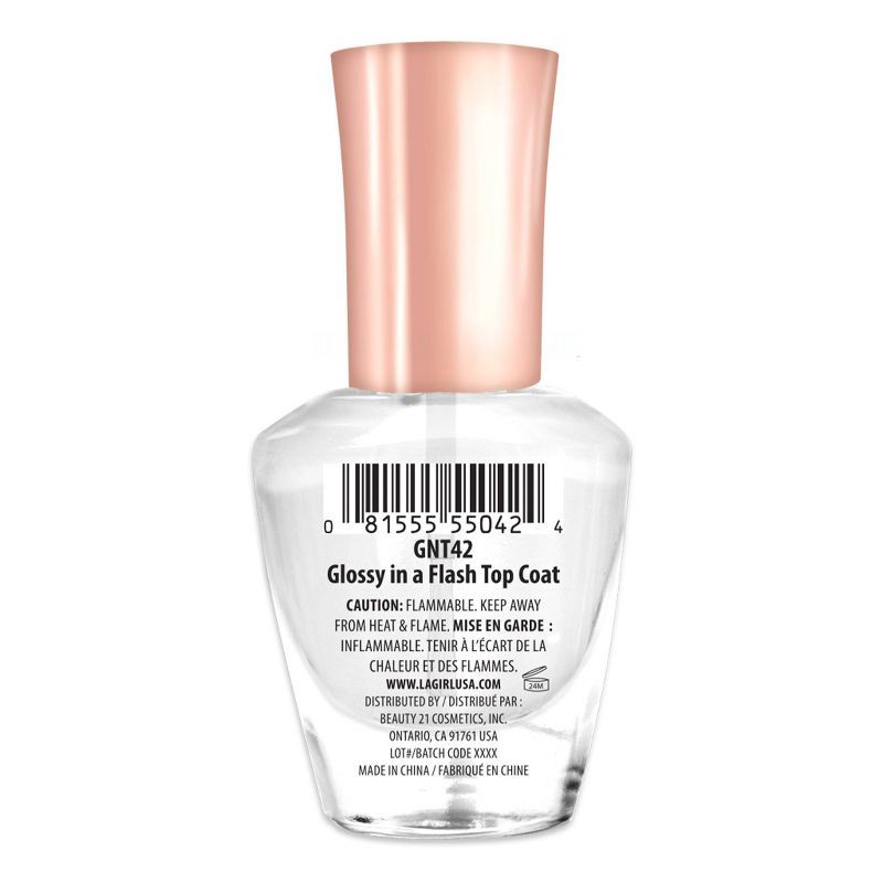 slide 2 of 3, L.A. Girl Glossy in a Flash Quick Dry Top Coat Nail Polish - 0.47 fl oz, 0.47 fl oz