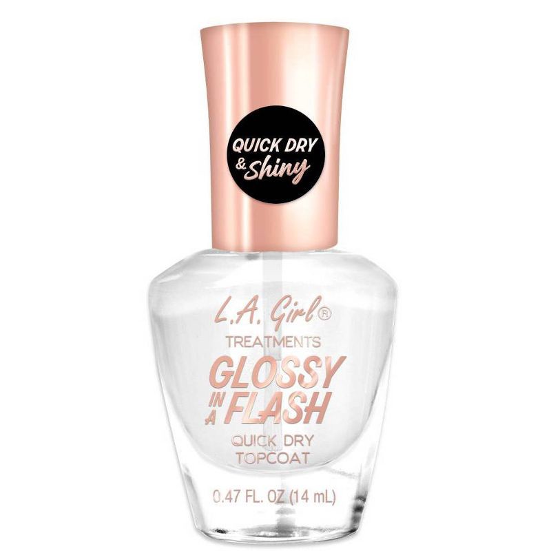 slide 1 of 3, L.A. Girl Glossy in a Flash Quick Dry Top Coat Nail Polish - 0.47 fl oz, 0.47 fl oz