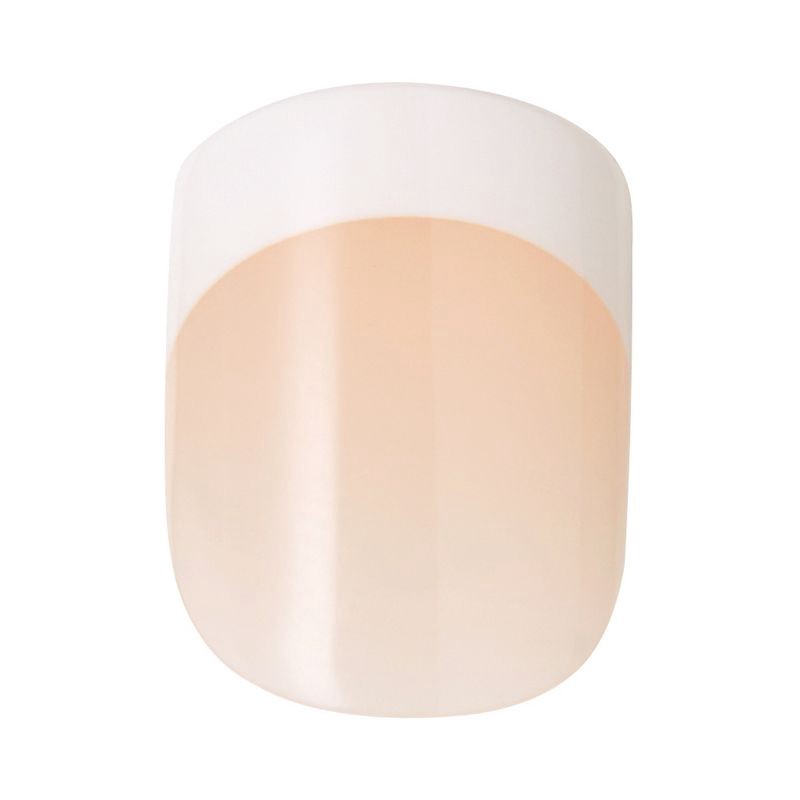 slide 4 of 7, KISS Products Salon Acrylic French Manicure Fake Nails Kit - Short Square - Power Play - 31ct, 31 ct