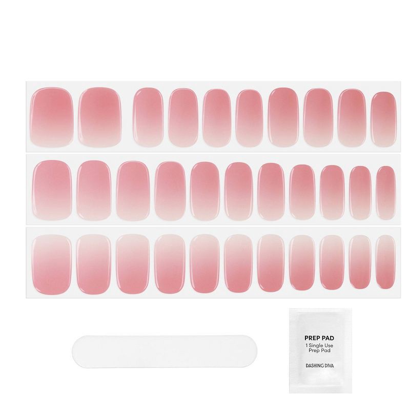 slide 3 of 4, Dashing Diva Glow Palette Nail Art - Rosewater Glam - 32ct, 32 ct