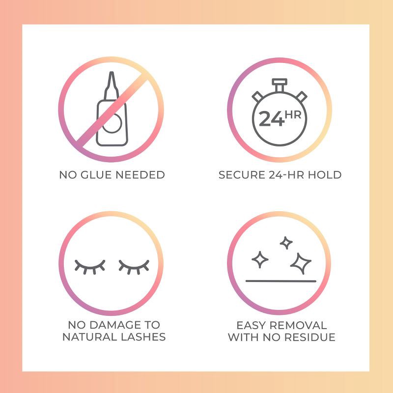 slide 12 of 13, KISS Products imPRESS Press-On Self Adhesive Eyelashes - Natural & Wispy - 50ct, 50 ct