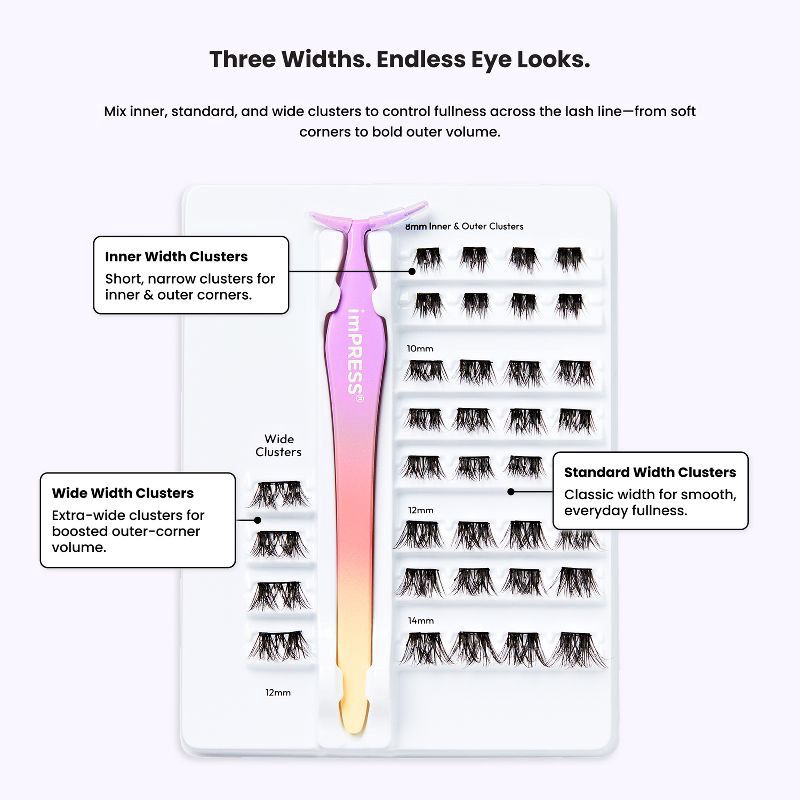 slide 6 of 14, KISS Products imPRESS Press-On Self Adhesive Eyelashes - Natural & Wispy - 50ct, 50 ct