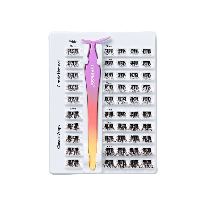 slide 7 of 14, KISS Products imPRESS Press-On Self Adhesive Eyelashes - Natural & Wispy - 50ct, 50 ct