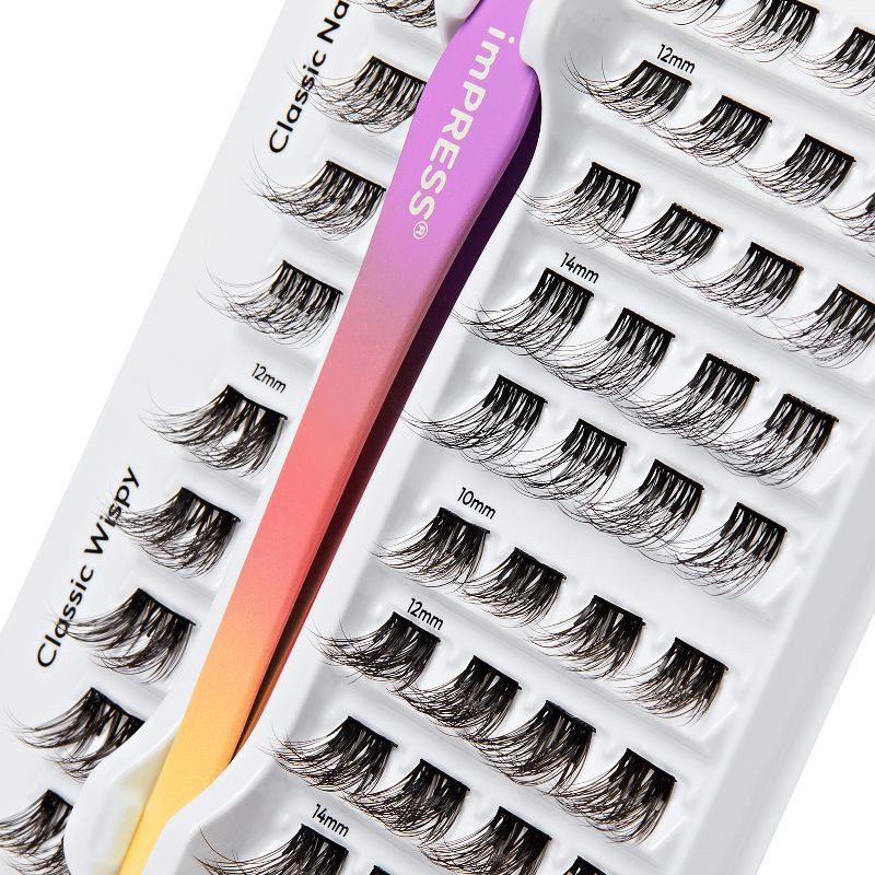 slide 8 of 14, KISS Products imPRESS Press-On Self Adhesive Eyelashes - Natural & Wispy - 50ct, 50 ct