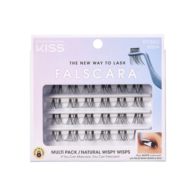 slide 1 of 10, KISS Products Falscara Natural Wispy False Eyelash Clusters Multipack - 24ct, 24 ct