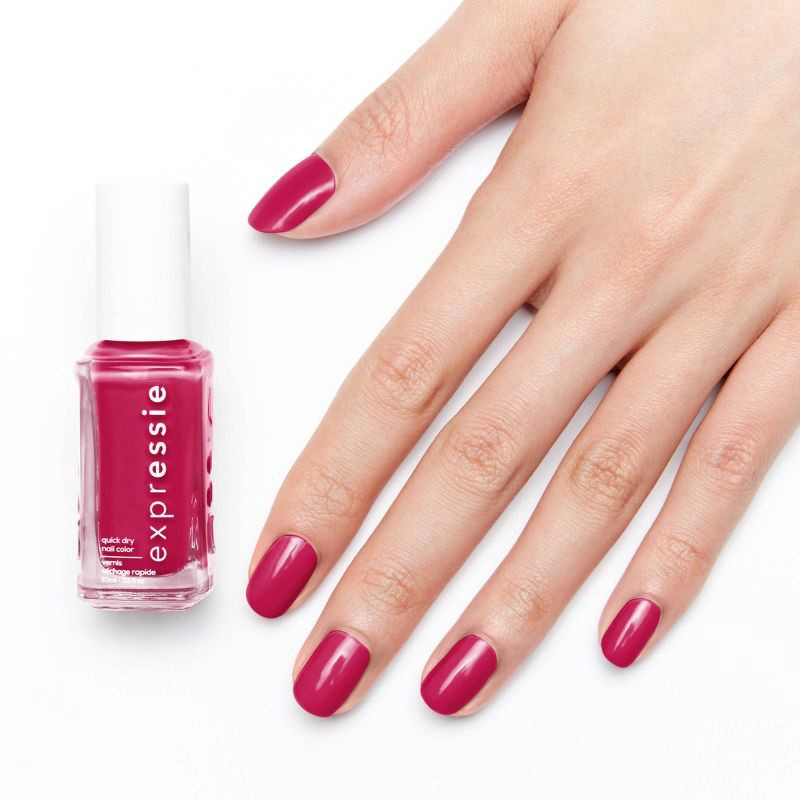 slide 4 of 7, essie expressie quickdry nail polish, vegan, Word On The Street, red, Spray It To Say It - 0.33 fl oz, 0.33 fl oz