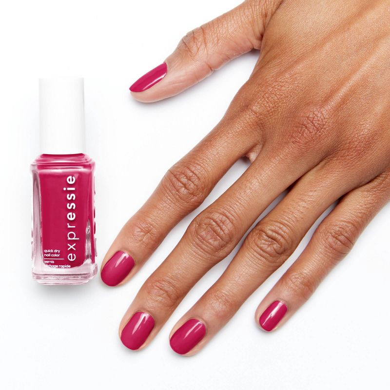 slide 5 of 7, essie expressie quickdry nail polish, vegan, Word On The Street, red, Spray It To Say It - 0.33 fl oz, 0.33 fl oz