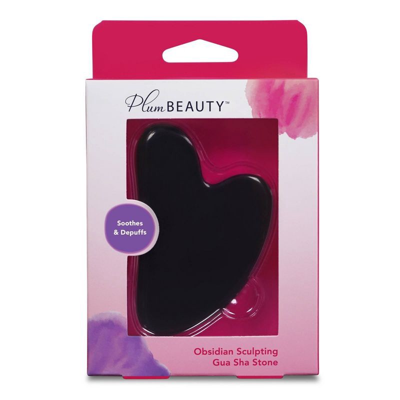 slide 1 of 7, Plum Beauty Obsidian Gua Sha Stone, 1 ct