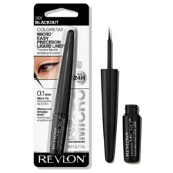 Revlon Colorstay Micro Liquid Waterproof Eyeliner - Blackout - 0.057 fl oz: Paraben-Free, For All Skin Types