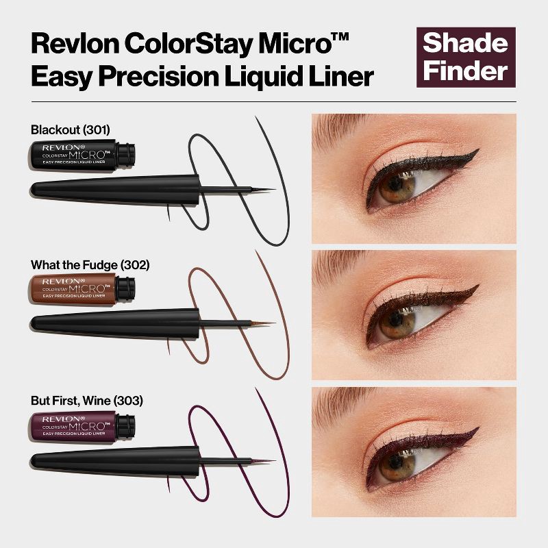 slide 7 of 8, Revlon Colorstay Micro Liquid Waterproof Eyeliner - Black - 0.057 fl oz/2pk, 0.057 fl oz, 2 ct