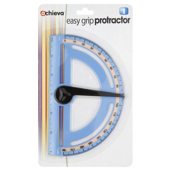 slide 1 of 1, Achieva Protractor Easy Grip, 1 ct