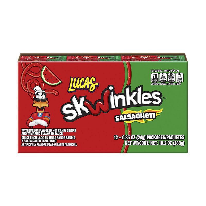 slide 1 of 3, Lucas Candy Strips, Watermelon Flavor, 12 Each, 12 ct