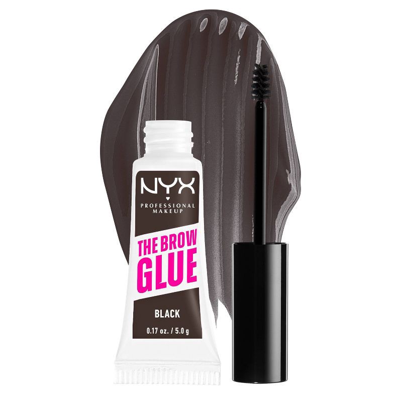 slide 2 of 8, NYX Professional Makeup Brow Glue Eyebrow Gel - Black - 0.17oz, 0.17 oz