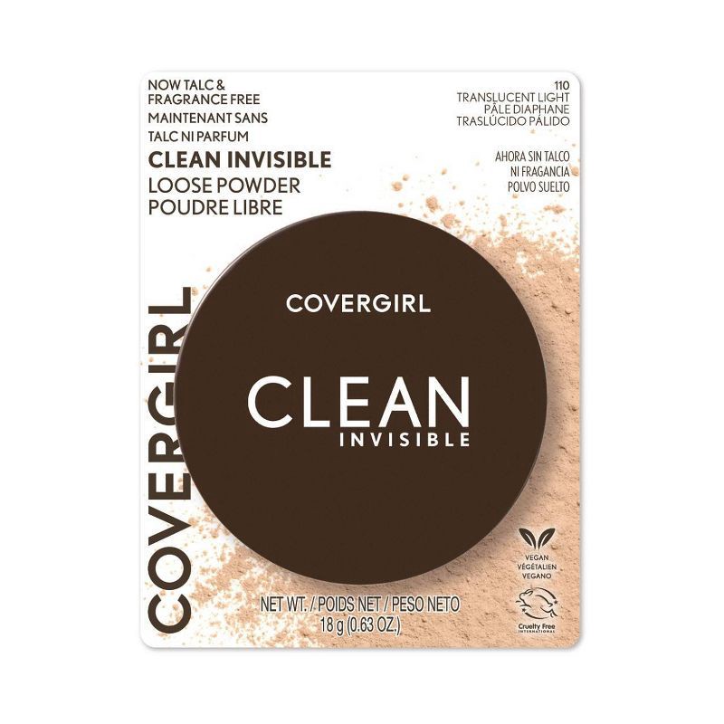 slide 1 of 6, COVERGIRL Clean Invisible Loose Powder - Translucent Light - 0.7oz, 0.7 oz