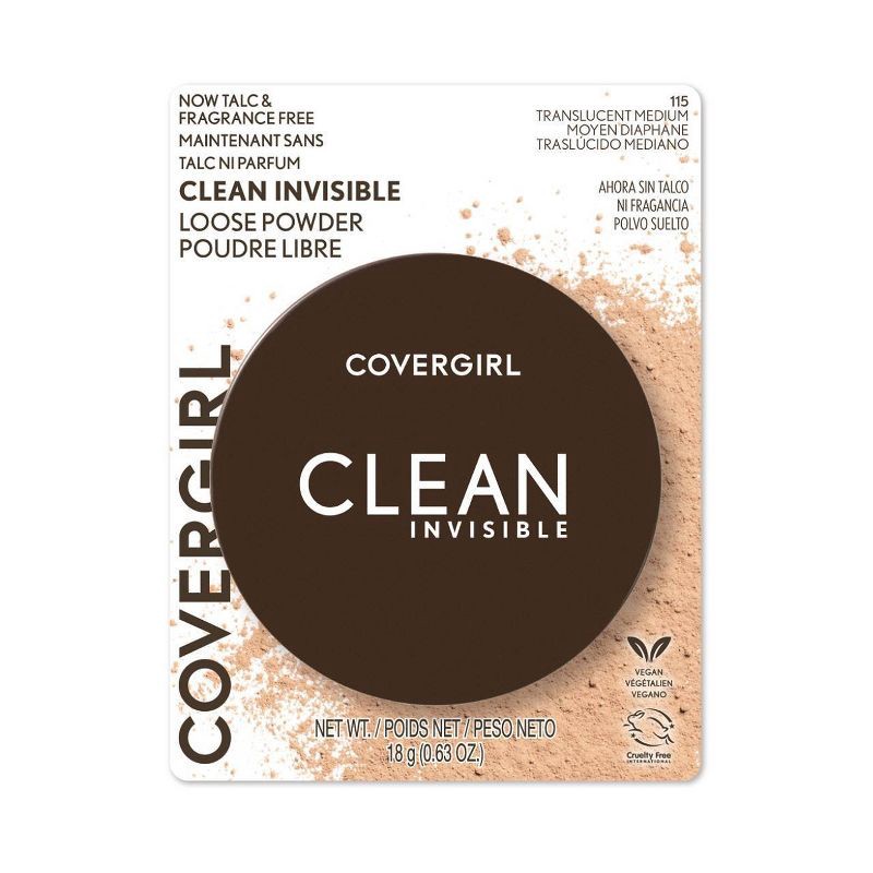 slide 1 of 6, COVERGIRL Clean Invisible Loose Powder - Translucent Medium - 0.7oz, 0.7 oz