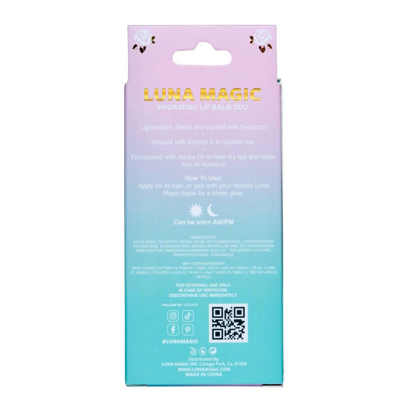 slide 6 of 6, LUNA MAGIC Lip Balm Duo - Mint/Rose - 1oz/2pk, 2 ct; 1 oz