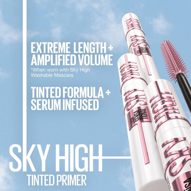 slide 6 of 9, Maybelline Lash Sensational Sky High Tinted Primer Mascara - 810 Soft Black - 0.26 fl oz, 0.26 fl oz
