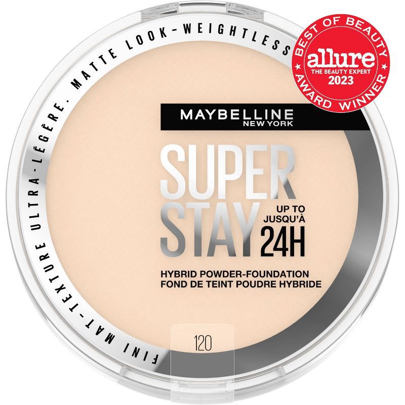 slide 7 of 7, Maybelline Super Stay Matte 24HR Hybrid Pressed Powder Foundation - 120 - 0.21 oz, 120 x 0.21 oz