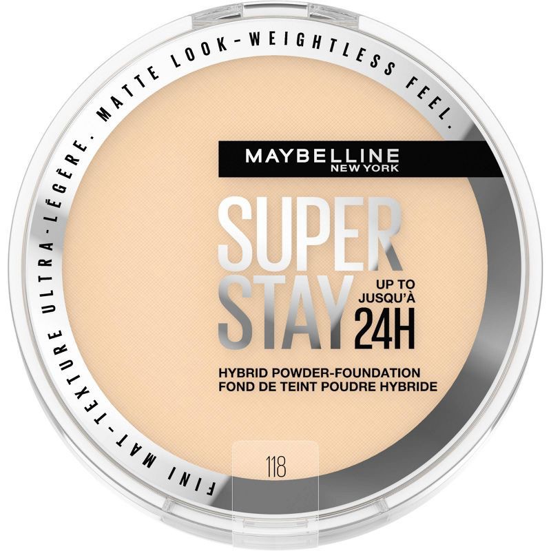 slide 1 of 7, Maybelline Super Stay Matte 24HR Hybrid Pressed Powder Foundation - 118 - 0.21 oz, 118 x 0.21 oz