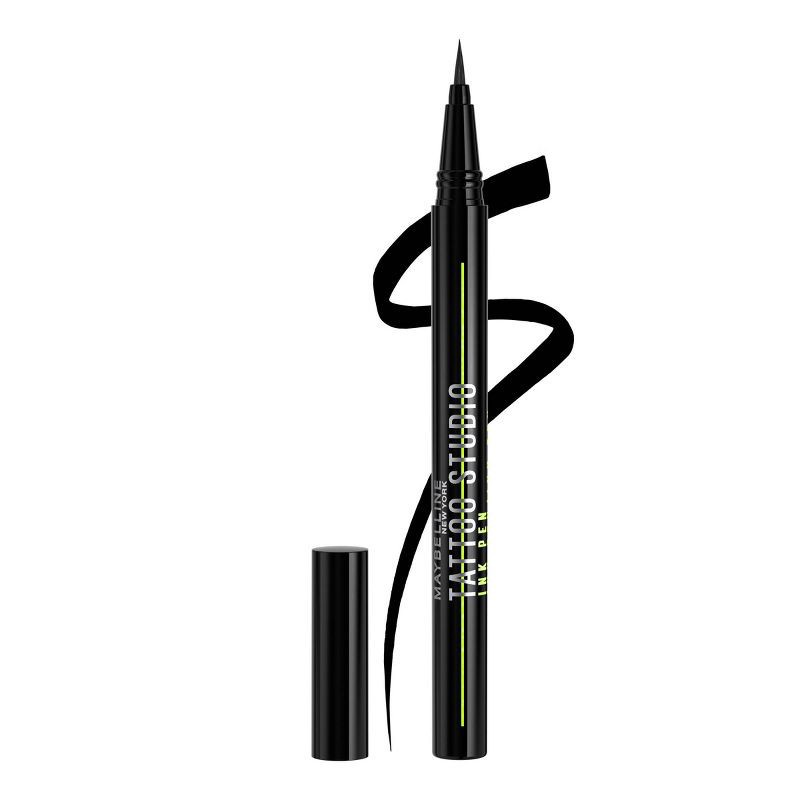 slide 1 of 7, Maybelline Tattoo Studio Ink Pen Waterproof Liquid Eyeliner - Jet Black - 0.03 fl oz, 0.03 fl oz