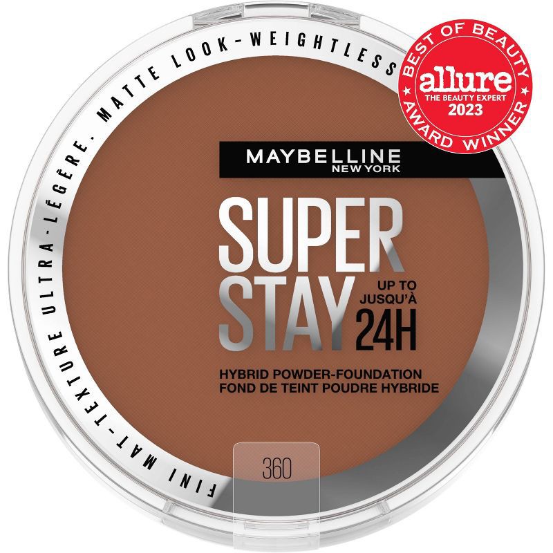 slide 7 of 7, Maybelline Super Stay Matte 24HR Hybrid Pressed Powder Foundation - 360 - 0.21oz, 360 x 0.21 oz