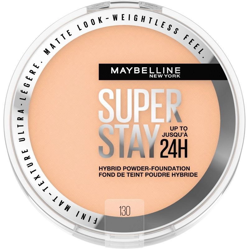 slide 1 of 7, Maybelline Super Stay Matte 24HR Hybrid Pressed Powder Foundation - 130 - 0.21oz, 130 x 0.21 oz