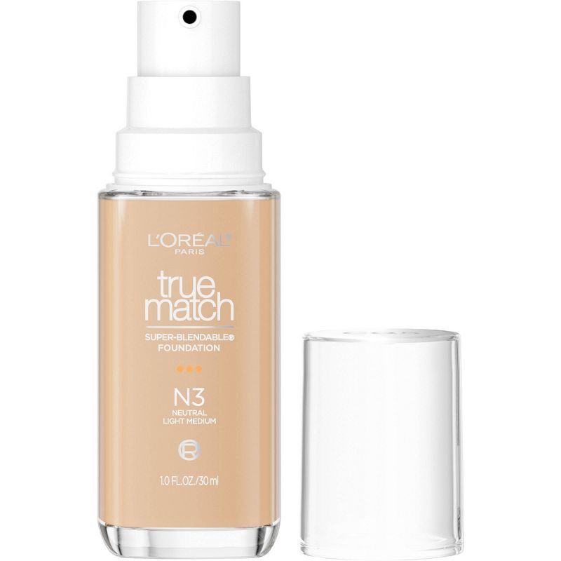 slide 1 of 9, L'Oreal Paris True Match Super Blendable Foundation - N3 - 1 fl oz, 3 x 1 fl oz