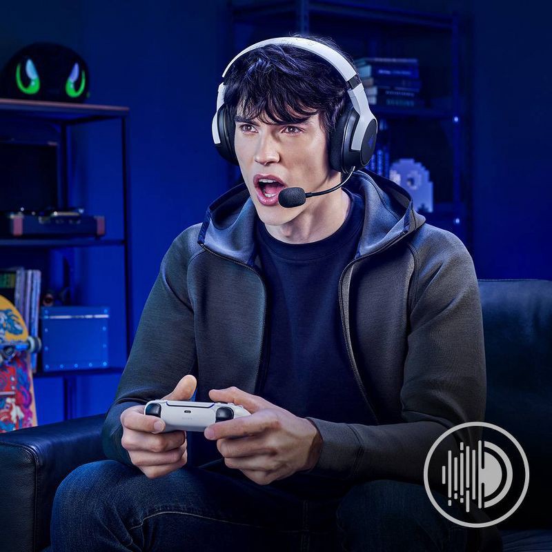 slide 3 of 8, Razer Kaira HyperSpeed Wireless Gaming Headset for PlayStation 5 - White: Foam Ear Cushions, 1 ct