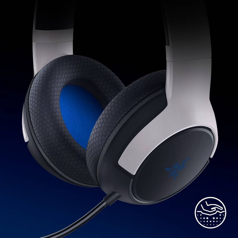 slide 6 of 8, Razer Kaira HyperSpeed Wireless Gaming Headset for PlayStation 5 - White: Foam Ear Cushions, 1 ct