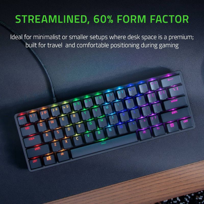 slide 2 of 9, Razer Huntsman Mini Gaming Keyboard for PC - Black, 1 ct