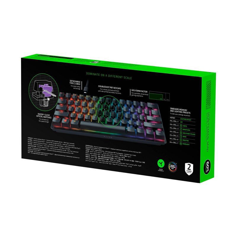 slide 9 of 9, Razer Huntsman Mini Gaming Keyboard for PC - Black, 1 ct