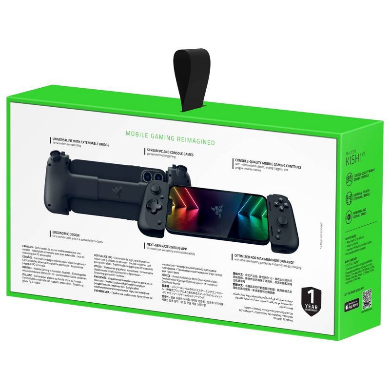 slide 10 of 10, Razer Kishi V2 Mobile Gaming Controller for iPhone (Lightning) - Black, 1 ct