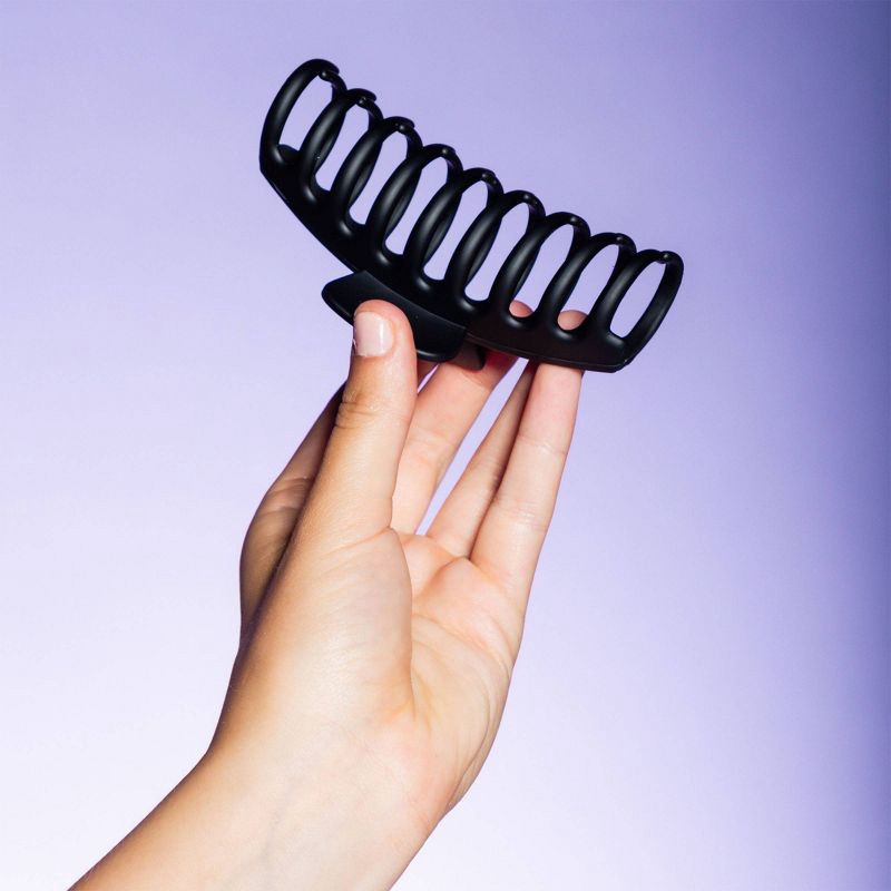 slide 2 of 7, Gimme Beauty Thick Hair Claw Clips - Black/Tort - 2ct, 2 ct