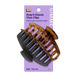 Gimme Beauty Keep it Classic Claw Clips for Thick Hair - Black/Tort - 2ct: Hair Styling, ABS Material, Hair Clips