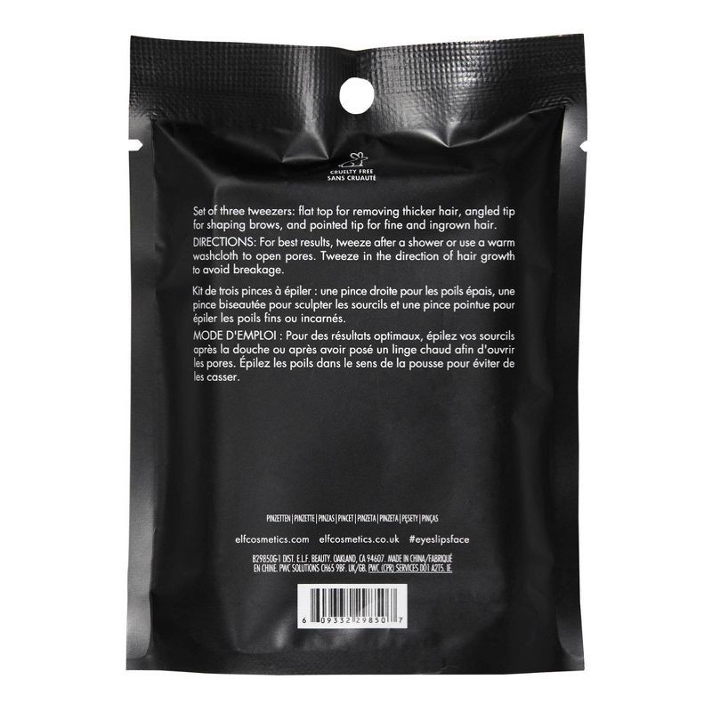slide 4 of 4, e.l.f. Tweezers Set - 3ct, 3 ct
