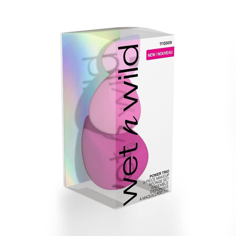 slide 3 of 6, Wet n Wild Makeup Sponge - 3pk - Pink, 3 ct
