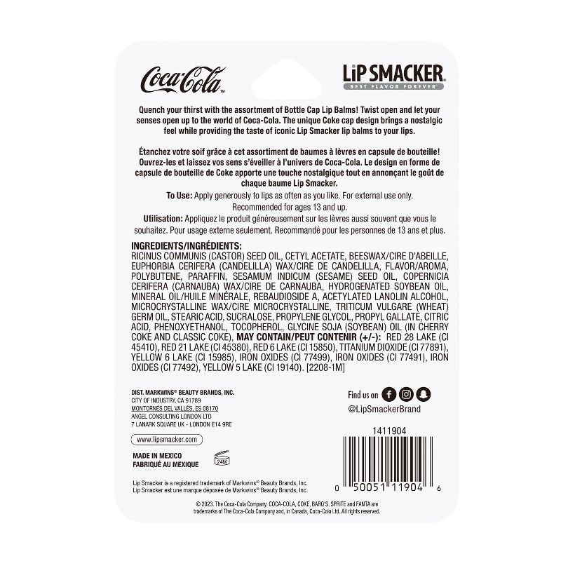 slide 5 of 5, Lip Smacker Coca Cola Bottle Cap Lip Balm - Trio Pack - 0.32oz, 0.32 oz
