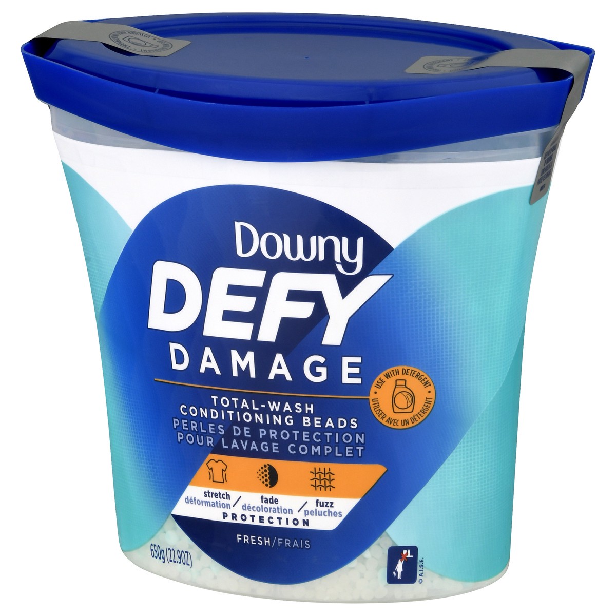 slide 8 of 9, Downy Defy Damage Total-Wash Fresh Conditioning Beads 650 g, 650 gram