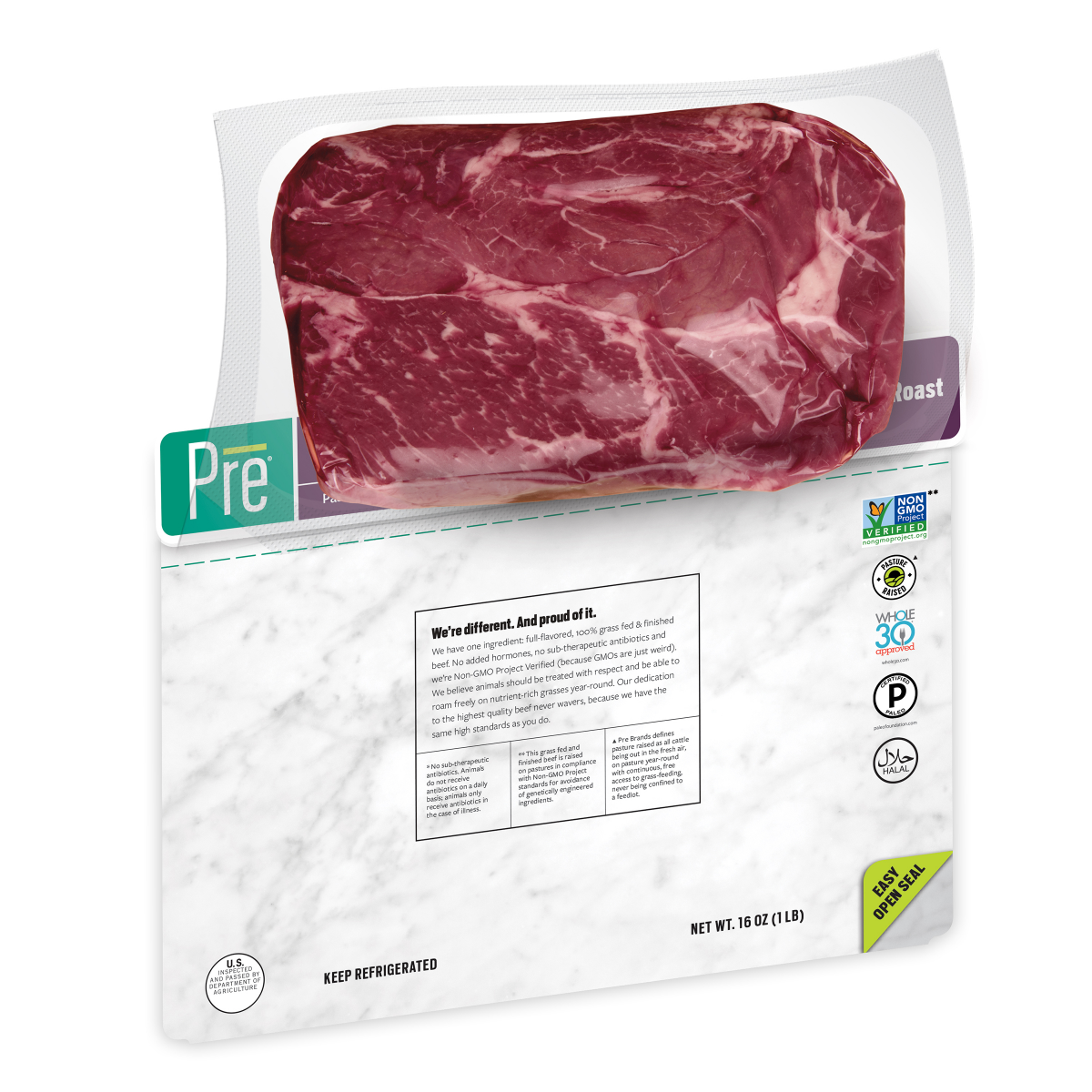 slide 20 of 21, Pre, Chuck Roast 100% Grass-Fed, Grass-Finished, and Pasture-Raised Beef, 24 oz